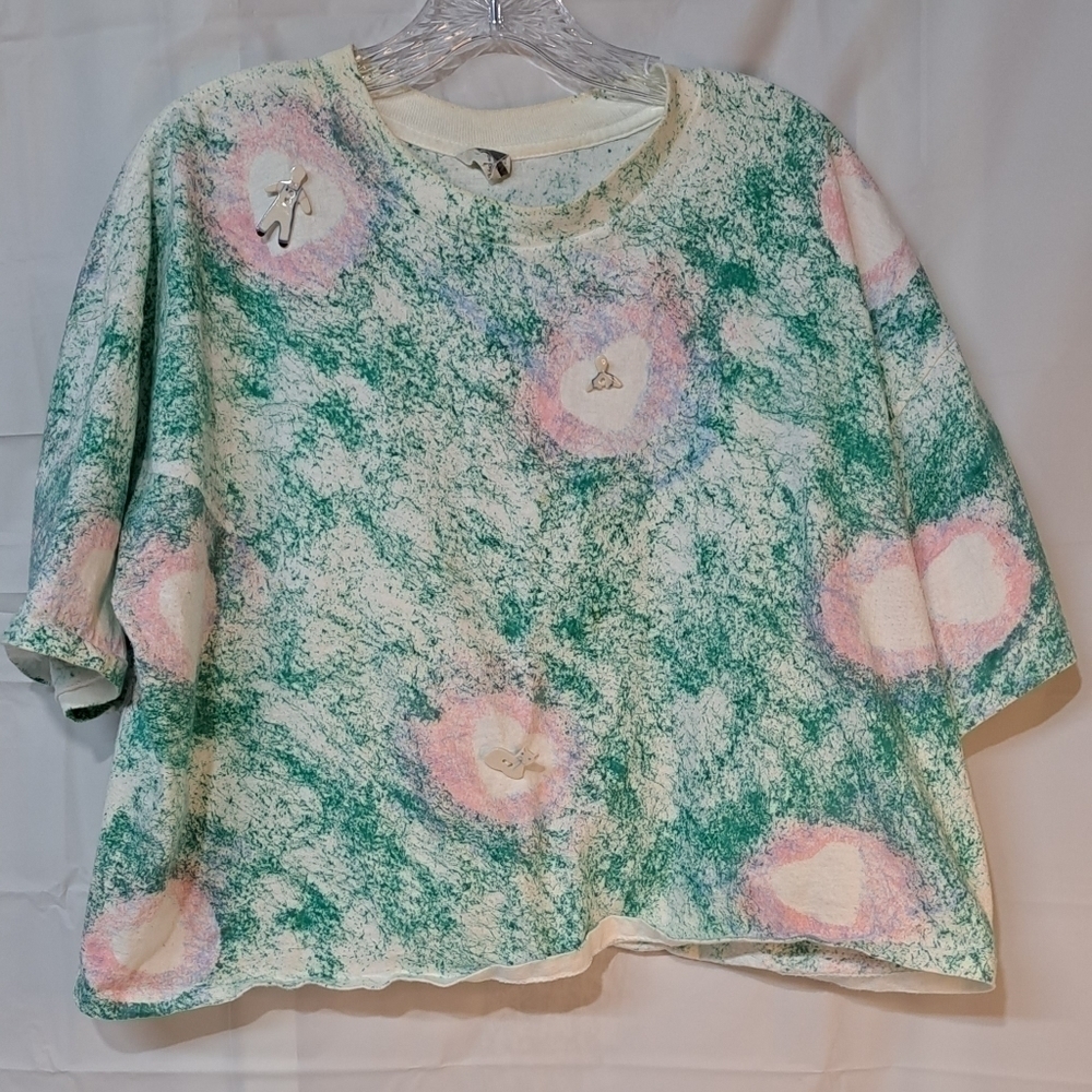 RARE Vintage Single Stitch White House Women's Short Sleeve Cropped T-shirt OS